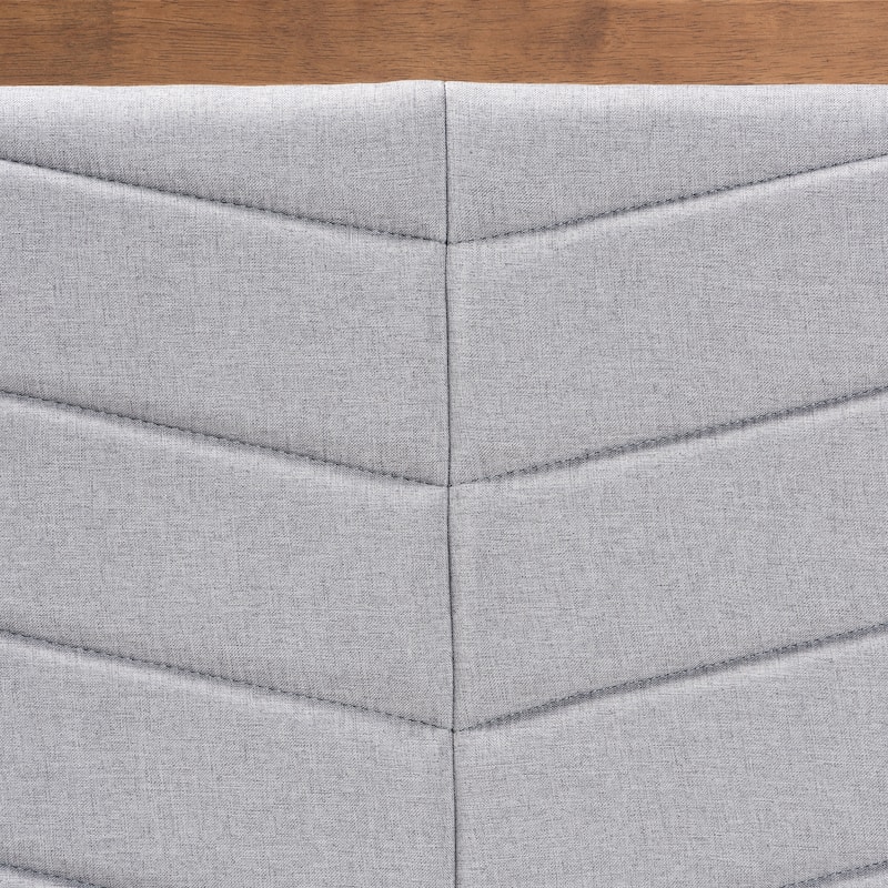 Modern Grey Fabric Headboard - Tufted Panel Headboard with Wood Frame - Bedroom Headboard 61 Inch Wide