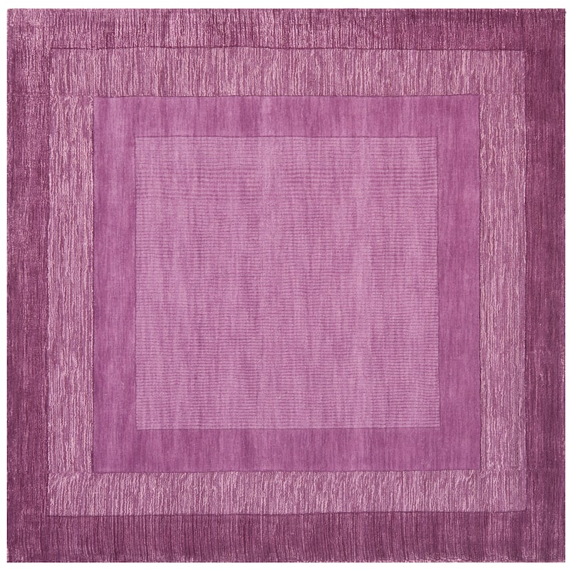 SAFAVIEH Handmade Impressions Nazmie Modern Wool Rug - 6' Square - Fuchsia/Purple