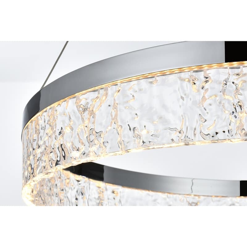 Elegant Lighting 2050D22 Linden 22" Wide LED Ring Chandelier - 2087