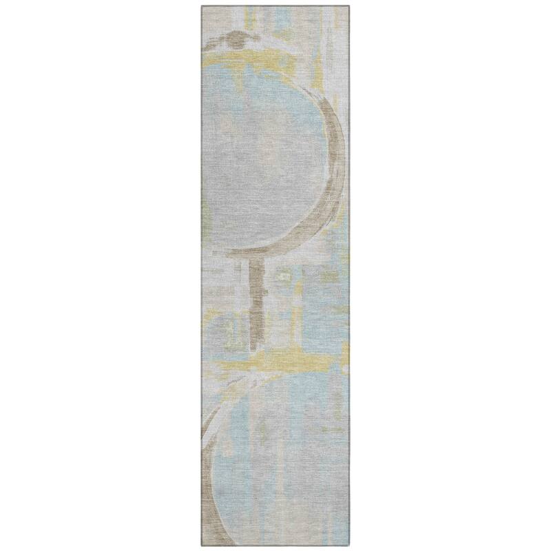 Machine Washable Indoor/ Outdoor Modern Erie Chantille Rug