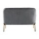 preview thumbnail 53 of 117, Barbara 43" Contemporary Velvet Loveseat Sofa with Goldtone Metal Legs by HULALA HOME