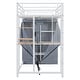preview thumbnail 15 of 78, Modern Loft Bed with Desk & Wardrobe, Metal Loft Bed Frame with Shelves, USB Power Outlet, LED Light, for Kids Teens Adults