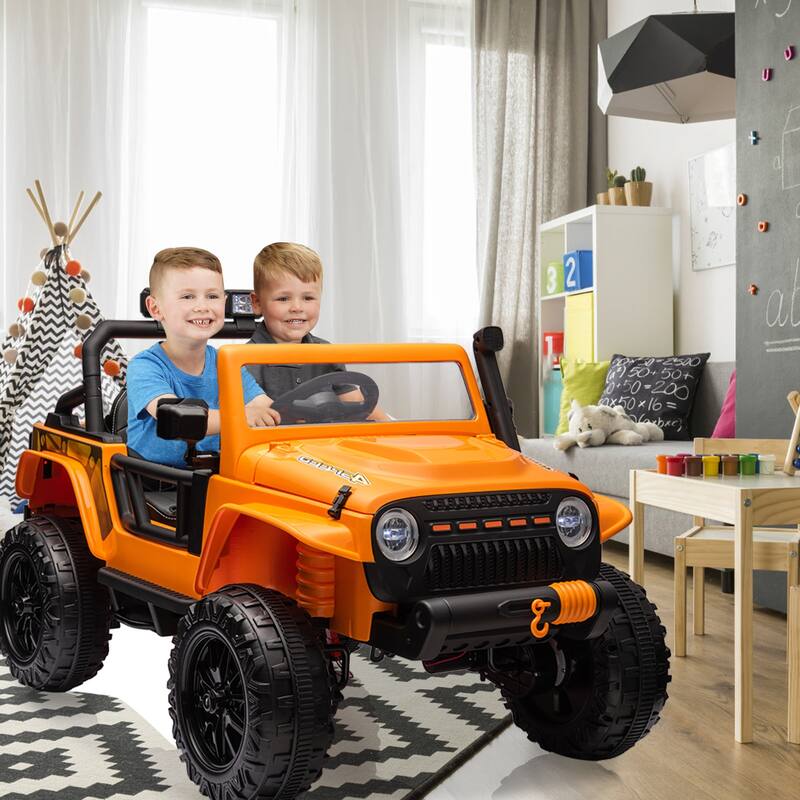 2 Seater Electric Truck, 24V Ride On Car for Kids Best Gift