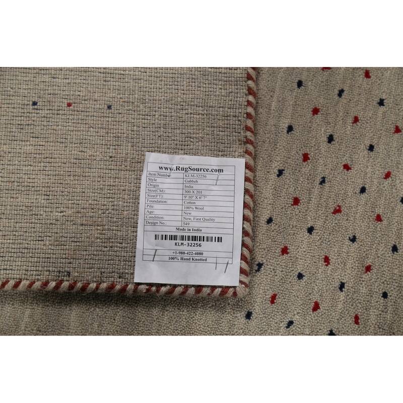Tribal Gabbeh Oriental Area Rug Handmade Contemporary Wool Carpet - 6'7"x 9'10"
