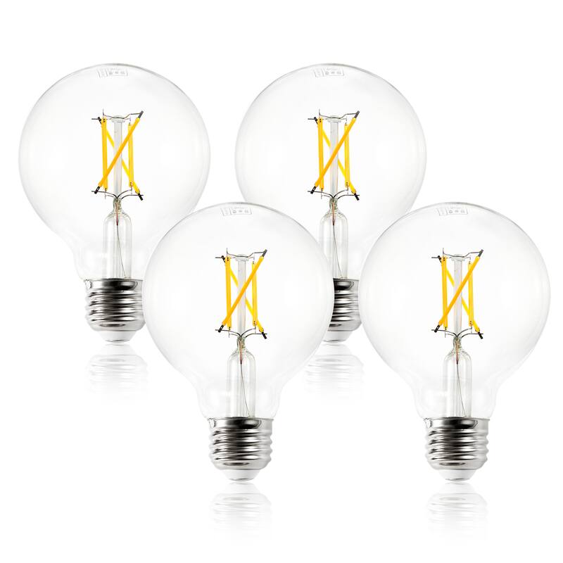 Light Society Set of 4 Niva G25 LED Filament Light Bulbs - Clear