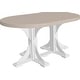 preview thumbnail 67 of 82, Poly Lumber Round Dining Table Set with Island Chairs Counter Height - Birch Woodgrain & White