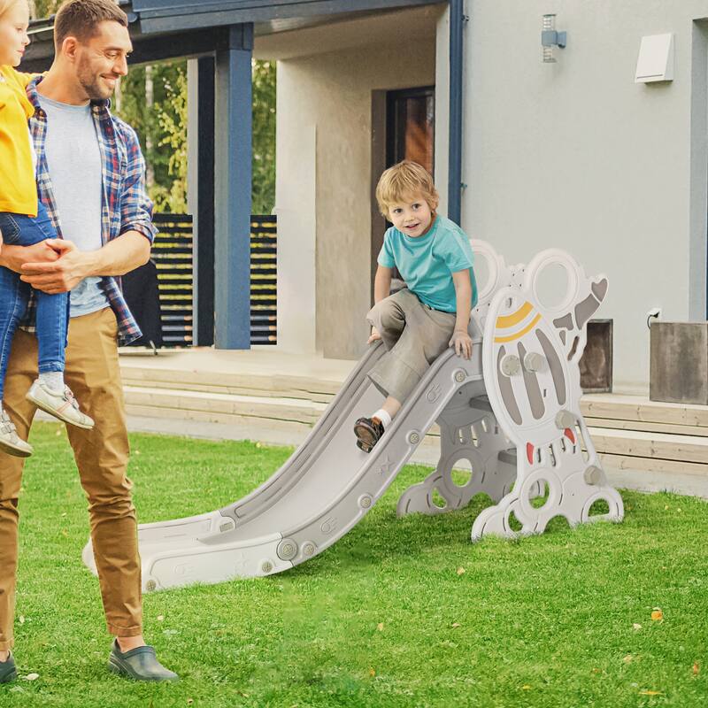 Kids Indoor Slide for Toddlers Ages 1.5-3, Small Toddler Slide, Space Toy Playset for Girls and Boys