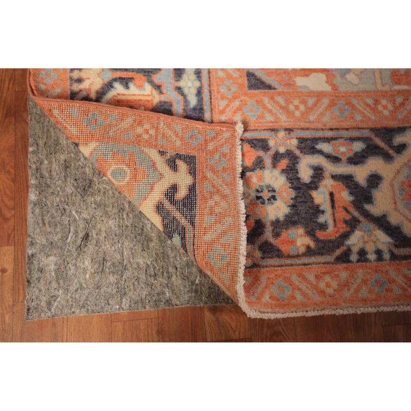 Vegetable Dye Heriz Serapi Area Rug Handmade Oriental Wool Carpet - 9'1" x 12'0"