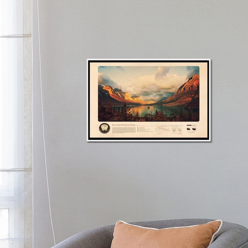 iCanvas "Glacier National Park" by 2046 Design Framed Canvas Print