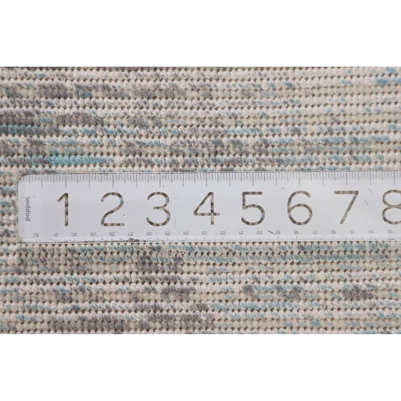 Striped / Abstract Area Rug Hand-Knotted Wool Carpet - 5'6"x 7'8"