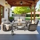 preview thumbnail 19 of 56, XIZZI Outdoor Patio Furniture Wicker Sofa Swivel Chair Set 5-Piece - Dark Grey