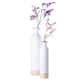 Cylindrical Tall Lacquer Bamboo Floor Vase - Set of 2 White