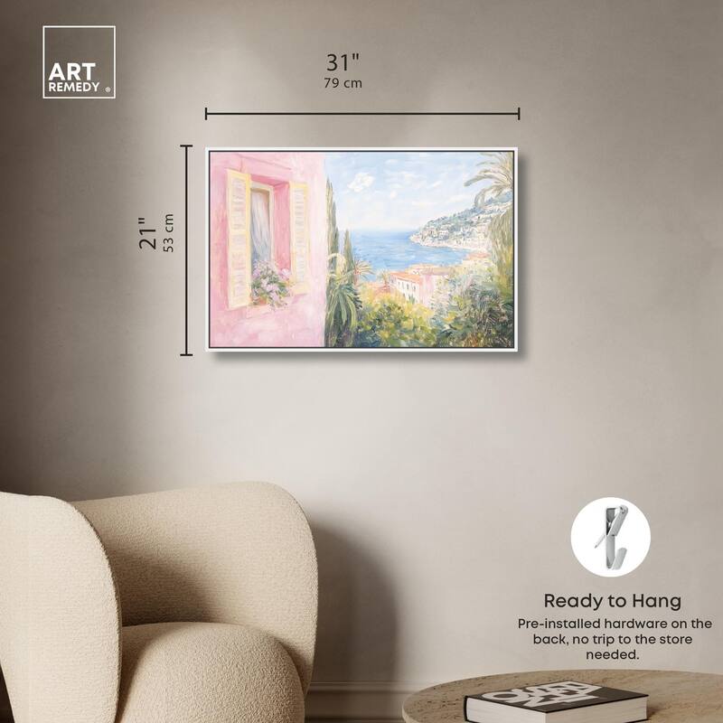 Mediterranean Pink Canvas by Art Remedy