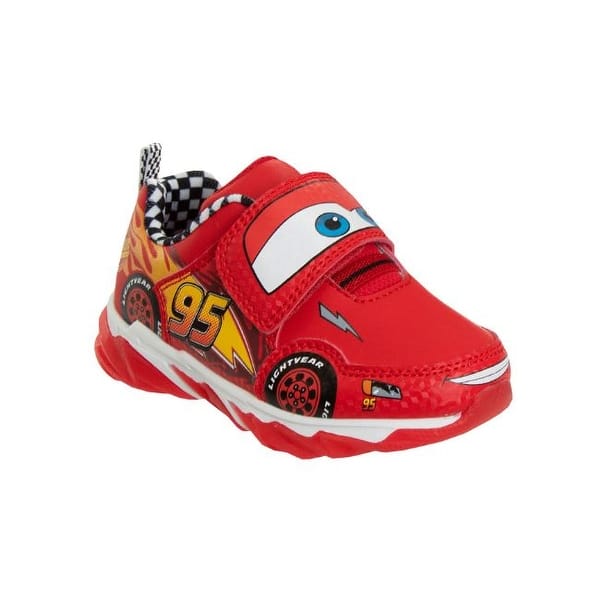 slide 2 of 5, Disney Pixar Cars Lightning McQueen Light Up Boys' Sneakers. (Toddler/Little Kids) 10 - Red