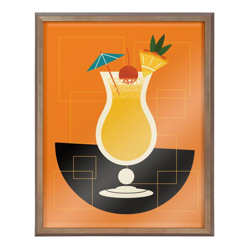 Kate and Laurel Blake Pina Colada Framed Printed Art by Amber Leaders