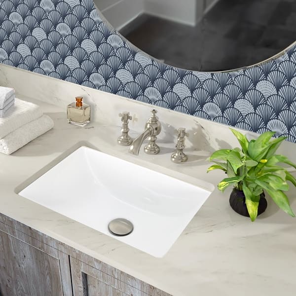 slide 2 of 10, Highpoint Collection Rectangle Ceramic Undermount Vanity Sink