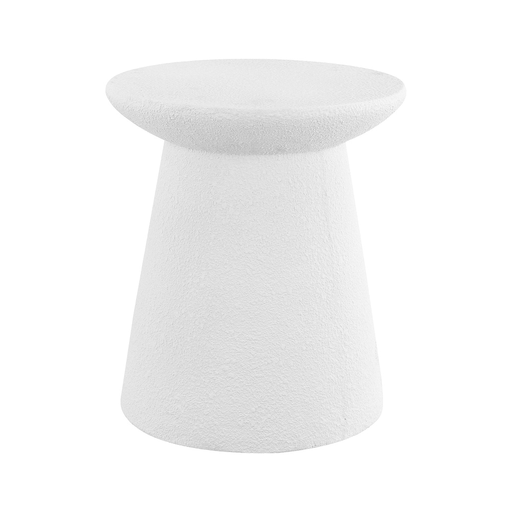 Brady 18" Minimalist Modern Drum Accent Table Pedestal, by JONATHAN Y