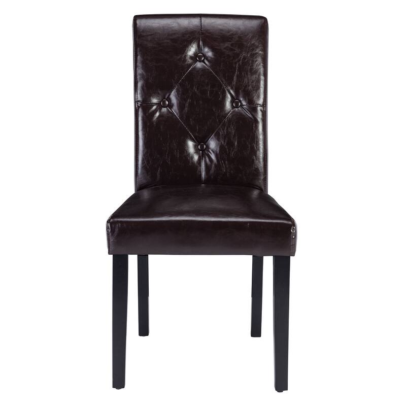 Javlergo Upholstered Dining Chairs Set of 2, Fabric or Faux Leather Dining Room Chair with Metal Legs
