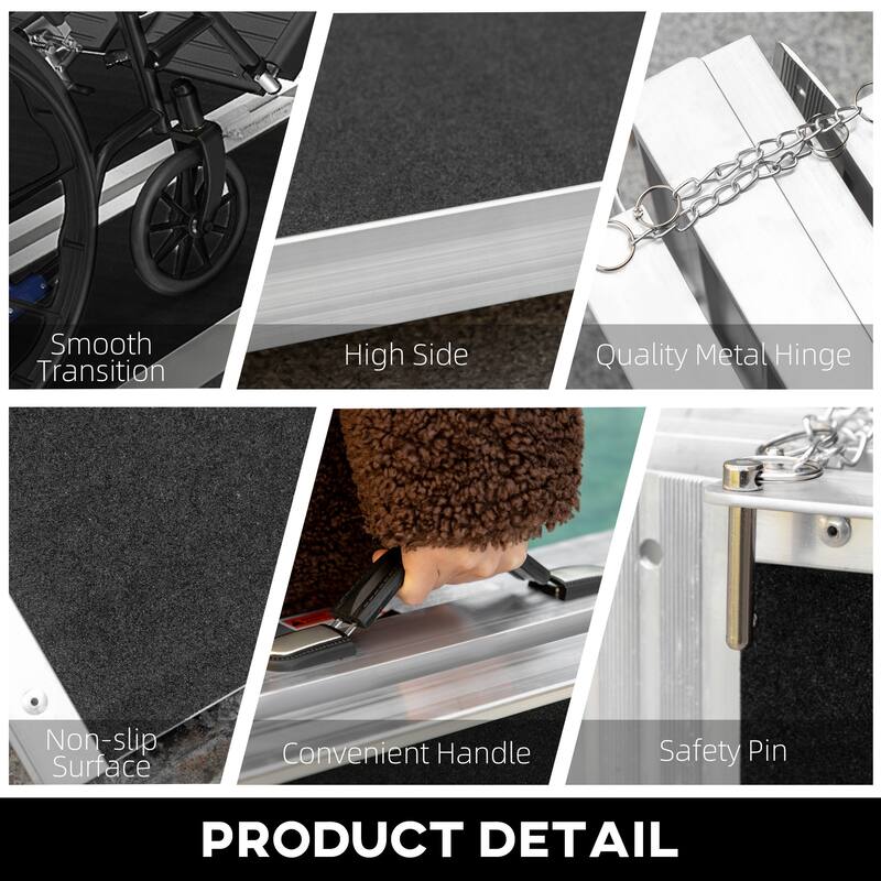 Portable Wheelchair Ramp for Home Threshold Handicap Ramp