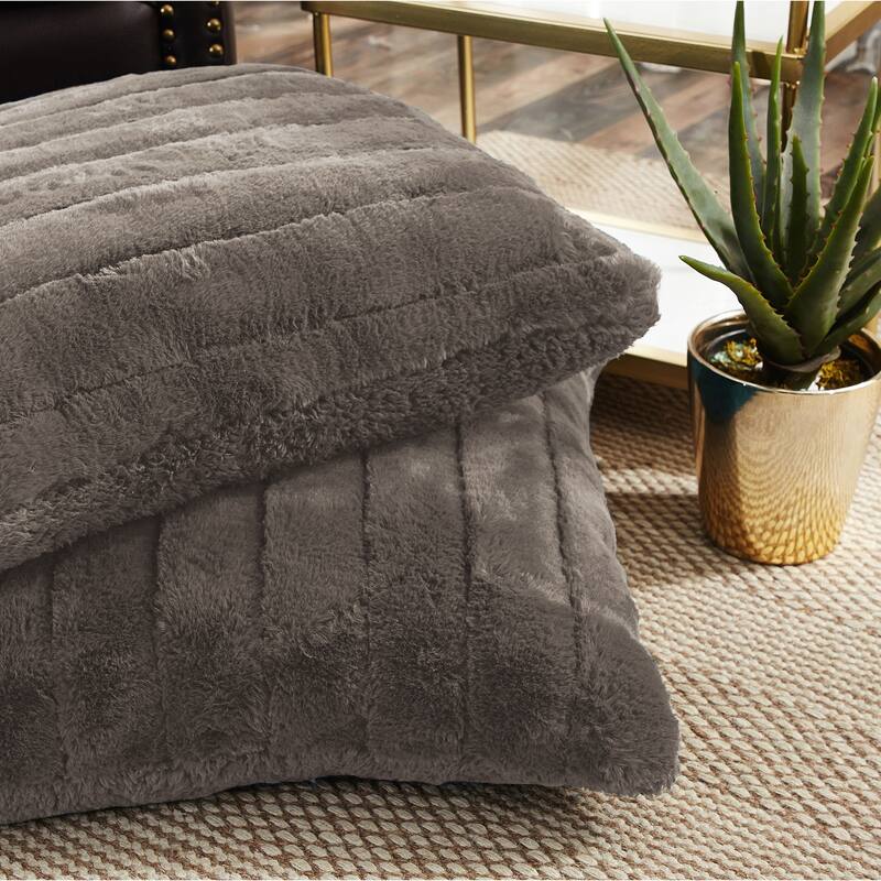 Supermink Soft Solid Throw Pillow Covers Set of 2, NO INSERT