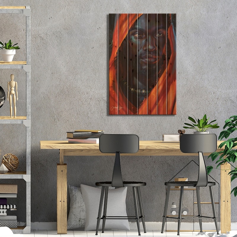 Crystalline Print On Wood by Hillary D Wilson - Multi-Color