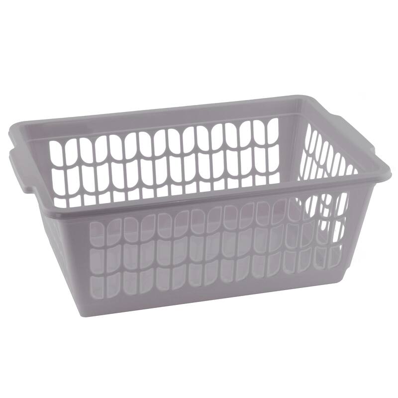 Small Plastic Storage Basket for Organizing Kitchen Pantry, countertop - grey