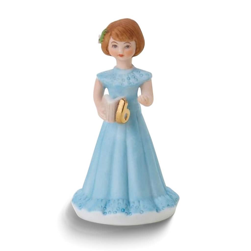 Curata Birthday Girls Brunette Age 6 Porcelain Bisque Figurine