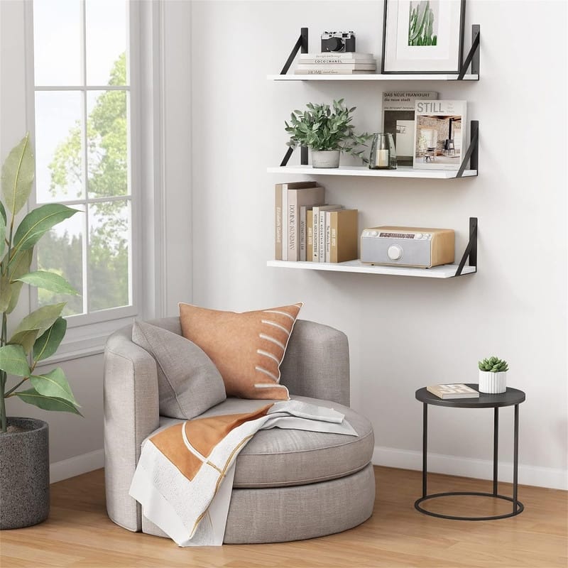 Floating Shelves 24 inches Long Set of 3 - 8"D x 24"W x 6.3"H