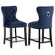 preview thumbnail 26 of 36, Carter 24" Wingback Tufted Nailhead Counter Stool (Set of 2)