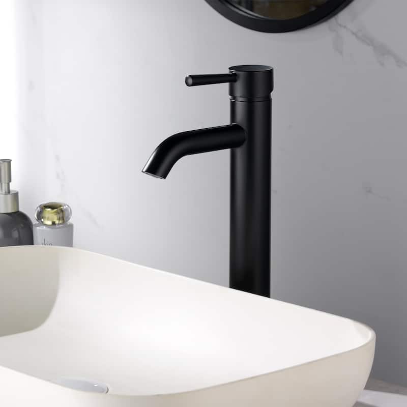 Luxier BSH03-T Single Handle 1-Hole Vessel Bathroom Faucet with Drain