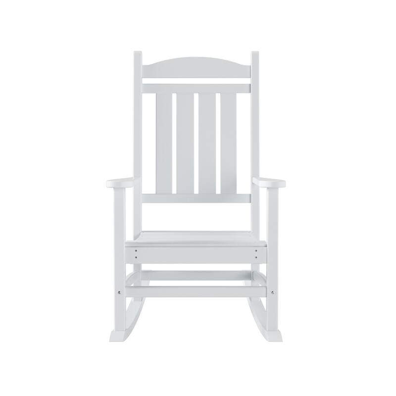 Laguna Hdpe All Weather Outdoor Patio Rocking Chairs With Side Table (3-Piece Set)