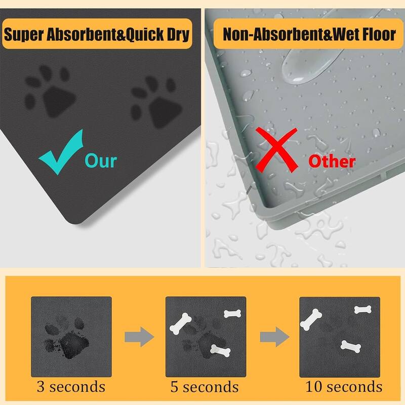 18"×30" Dog Food Mat-Absorbent Dog Mat