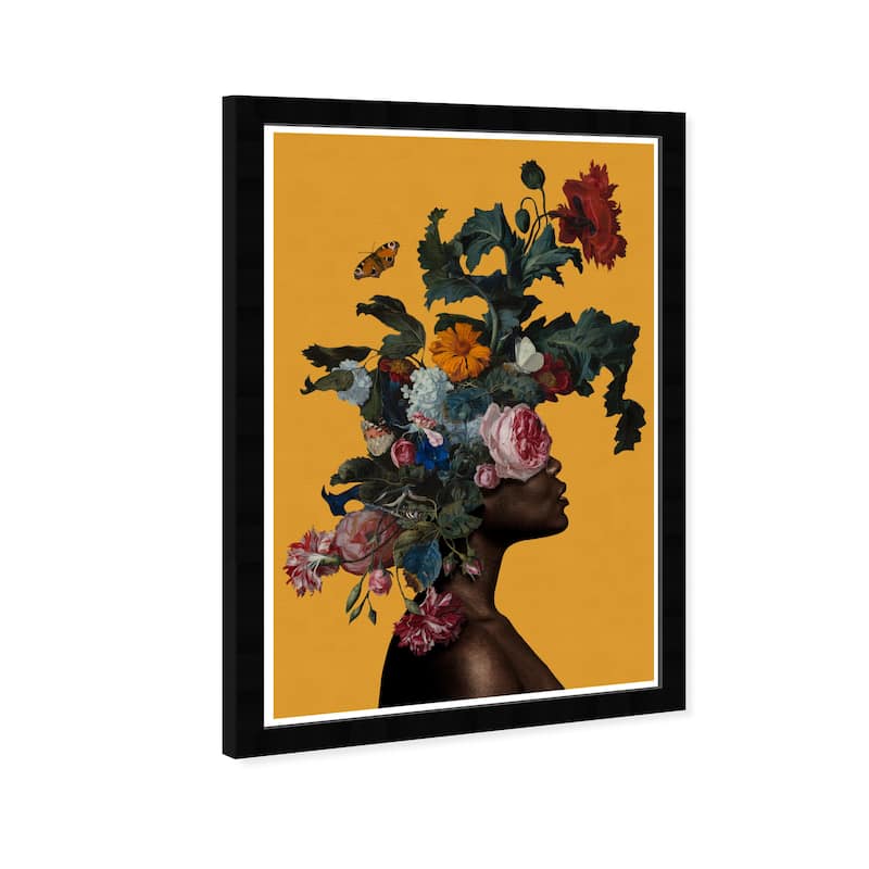 Wynwood Studio Prints People and Portraits Floral Views Yellow and Mustard Modern & Contemporary Wall Art Canvas Print