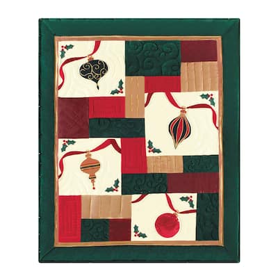 Christmas Holiday Sparkle Hand Pieced Quilted Throw Blanket