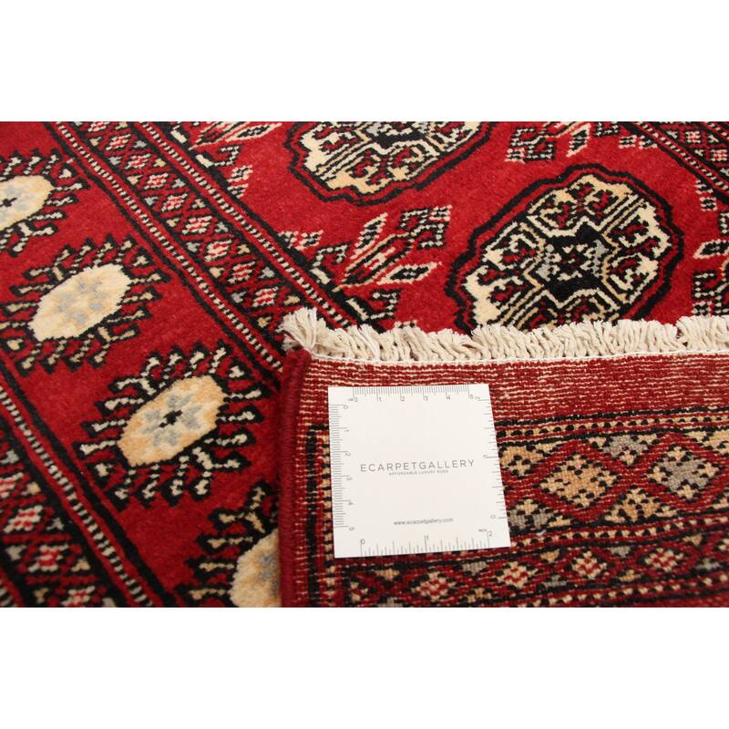 ECARPETGALLERY Hand-knotted Finest Peshawar Bokhara Red Wool Rug - 2'1 x 3'1