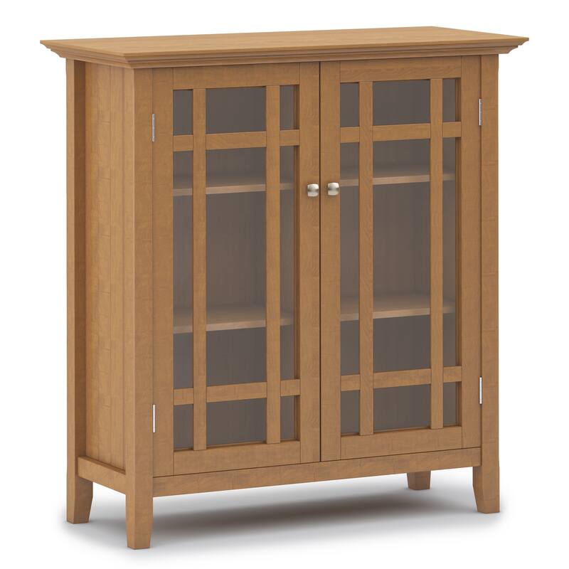 WYNDENHALL Freemont SOLID WOOD 39 inch Wide Transitional Medium Storage Cabinet - 42.2"h x 39"w x 17"d