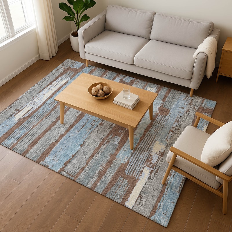 Premium Washable Super Soft Abstract Stripes Mayfield Rug