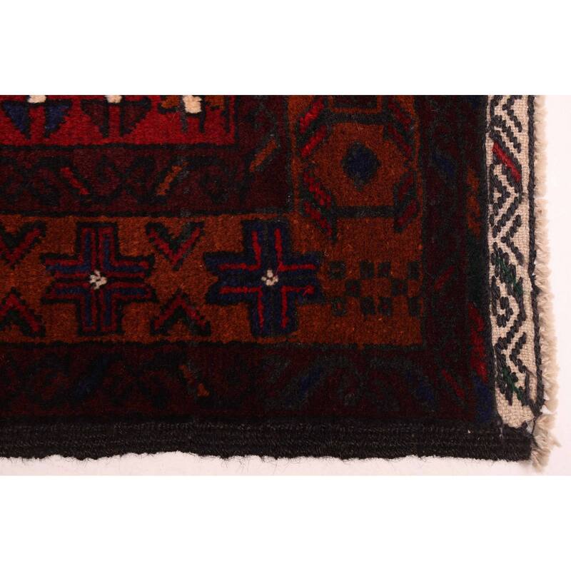 ECARPETGALLERY Hand-knotted Teimani Rust Wool Rug - 3'10 x 6'6