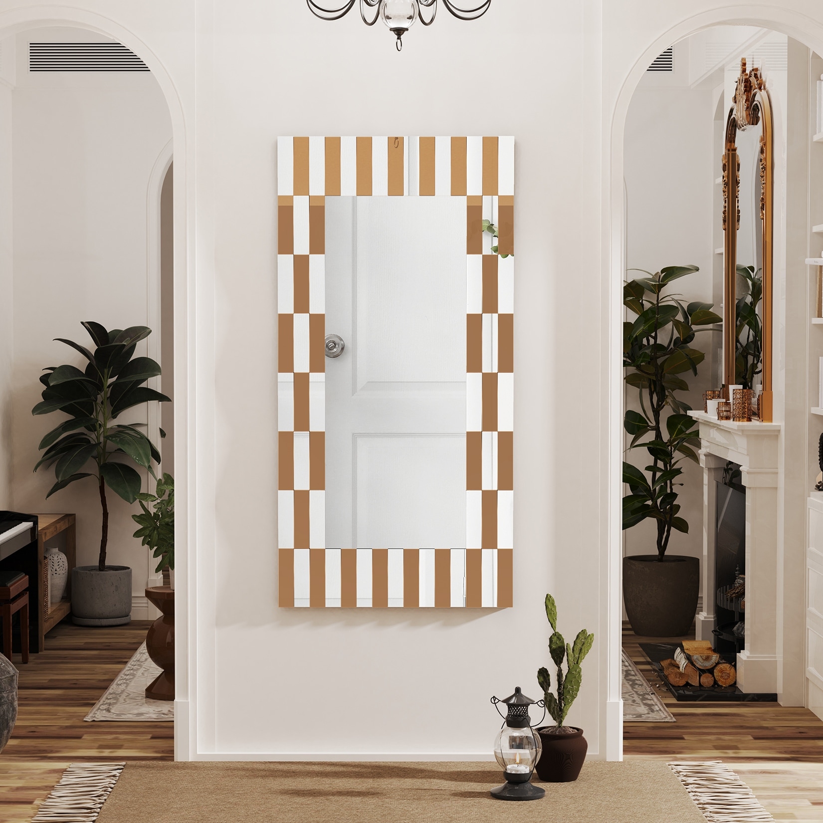 Large hot sale beveled mirror