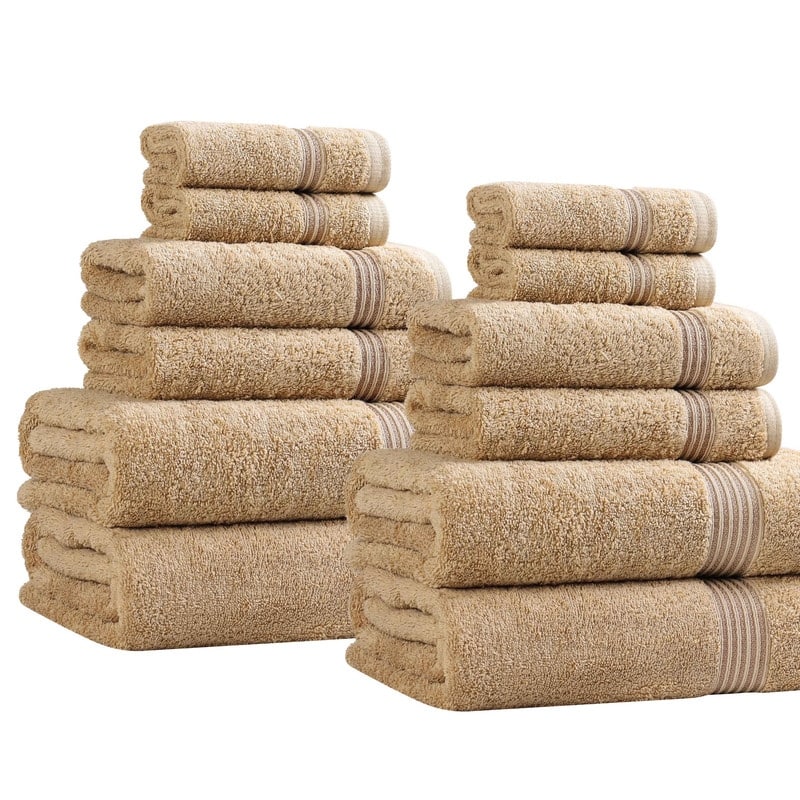 Superior Heritage Egyptian Cotton Absorbent 12-Piece Towel Set