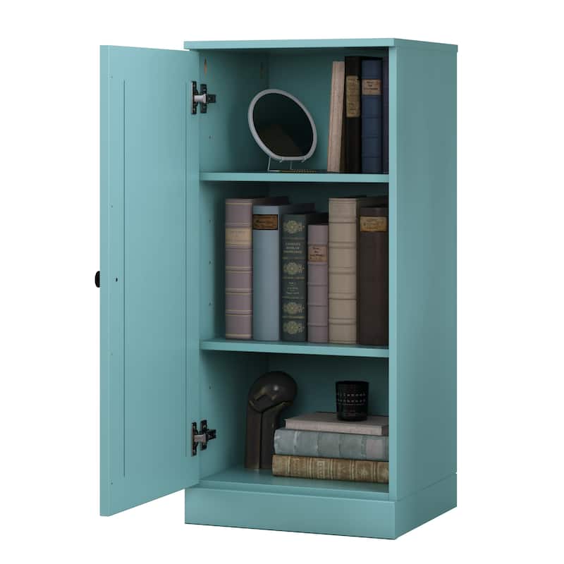 Palace Imports 100% Solid Wood 3-Shelf Bookcase with Raised Panel Door and Adjustable Shelves