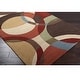 preview thumbnail 71 of 97, Mayflower Handmade Modern Circles Wool Area Rug Brown/Rust - 5' x 8' - Runner/Rectangle