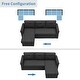 preview thumbnail 10 of 29, Nestfair Reversible L-Shaped Sectional Couch with Storage