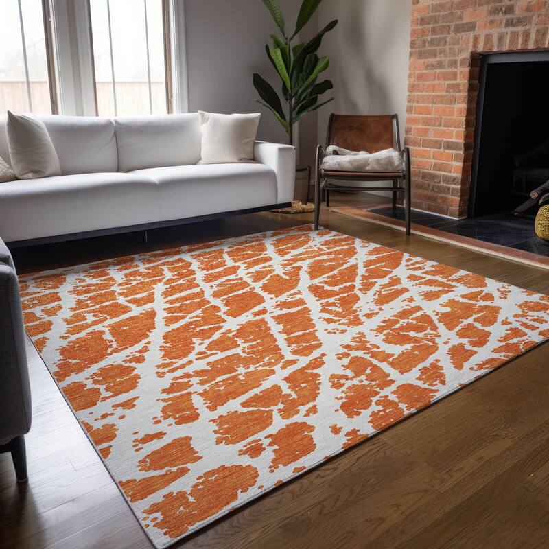 Nalu Artistic Abstract Weather Resistant Classic Meets Modern Outdoor Rug