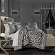 preview thumbnail 1 of 2, J. Queen New York Deco Charcoal Comforter Set