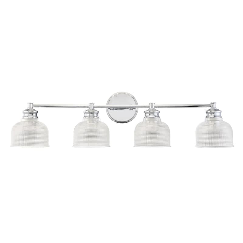 Meridian M80036 4 Light 32" Wide Bathroom Vanity Light with Halophane