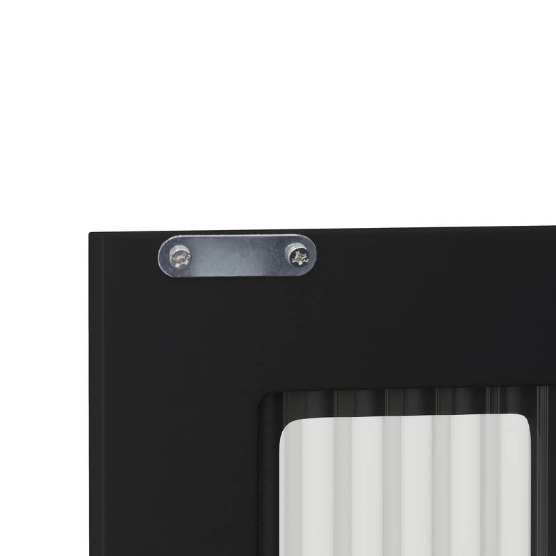 3-Door Bathroom Wall Cabinet with Glass Door, Towel Bar & Storage