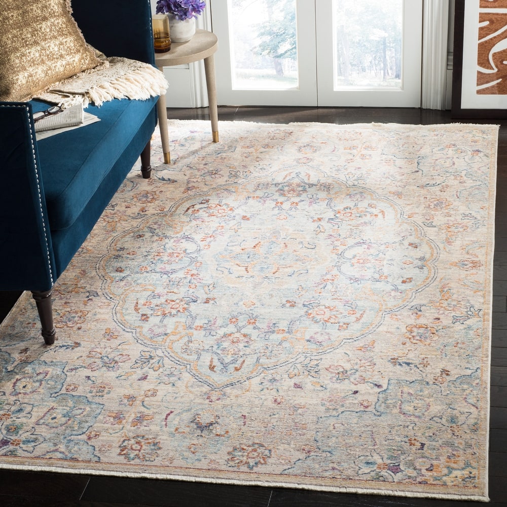 SAFAVIEH Illusion Tricia Vintage Boho Oriental Viscose Medallion Rug