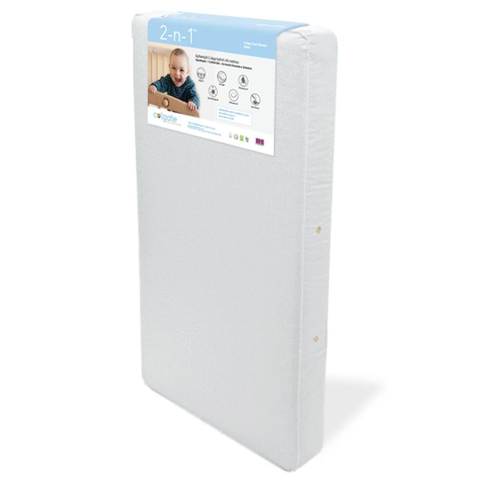 Colgate Mattress 2-N-1 Innerspring Crib Mattress - Taupe/Off White