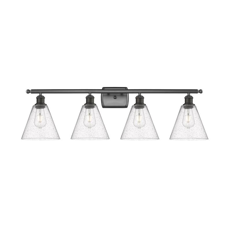 Innovations Lighting Berkshire - 4 Light 38" Bath Vanity Light - Oil Rubbed Bronze Finish/Seedy